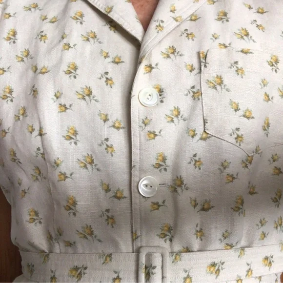 NWT Polo Ralph Lauren floral belted linen dress 14 - Picture 5 of 9